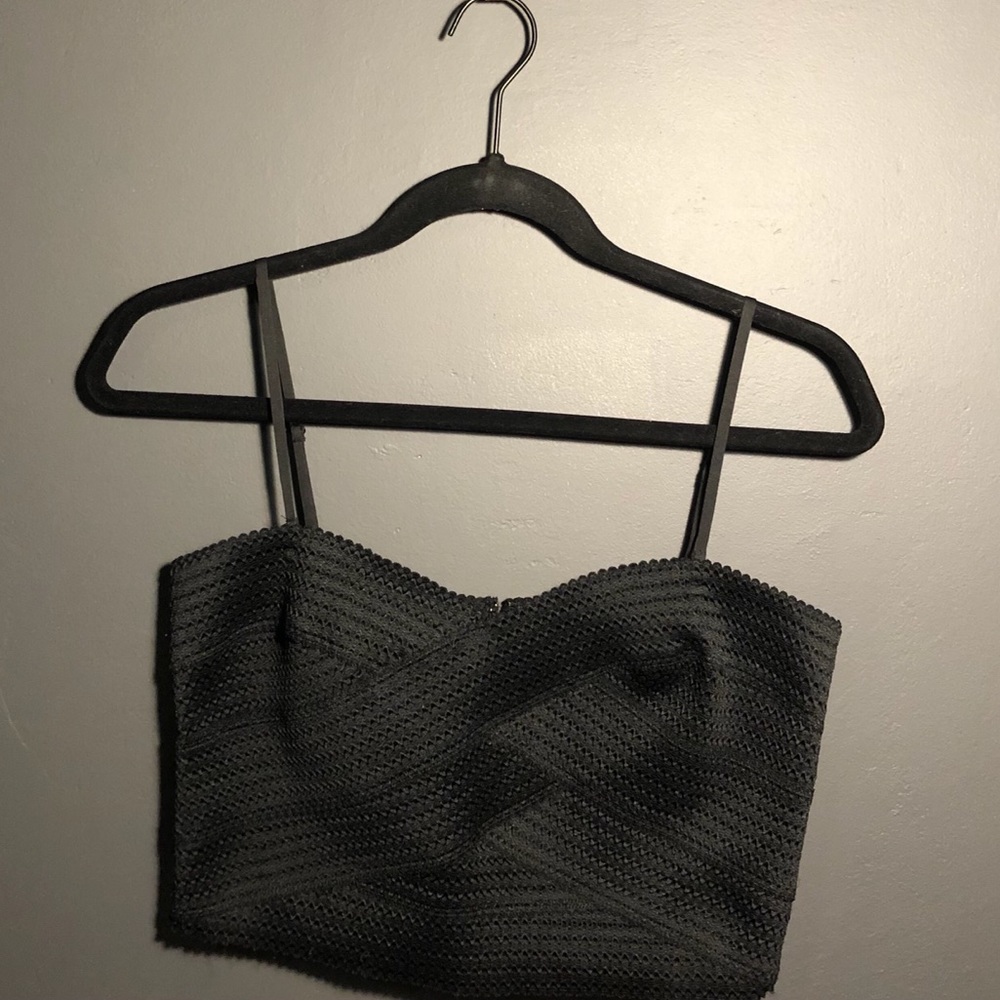 Express black crop top